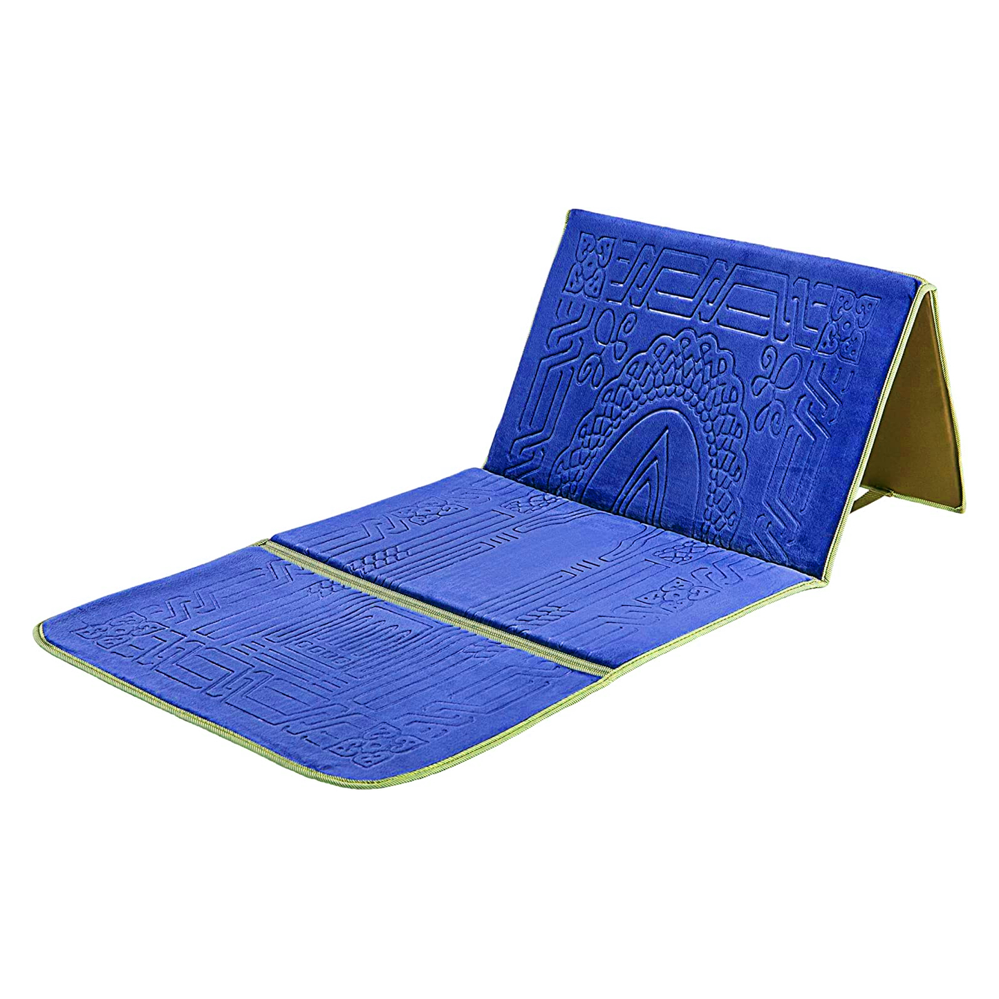 TAPIS DE PRIERE AVEC DOSSIER BLEU MARINE