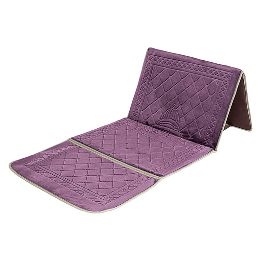 TAPIS DE PRIERE AVEC DOSSIER VIOLET