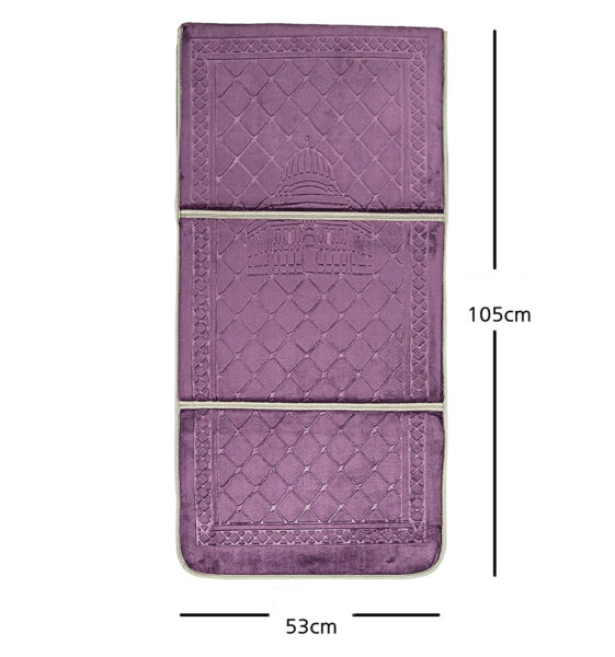 TAPIS DE PRIERE AVEC DOSSIER VIOLET